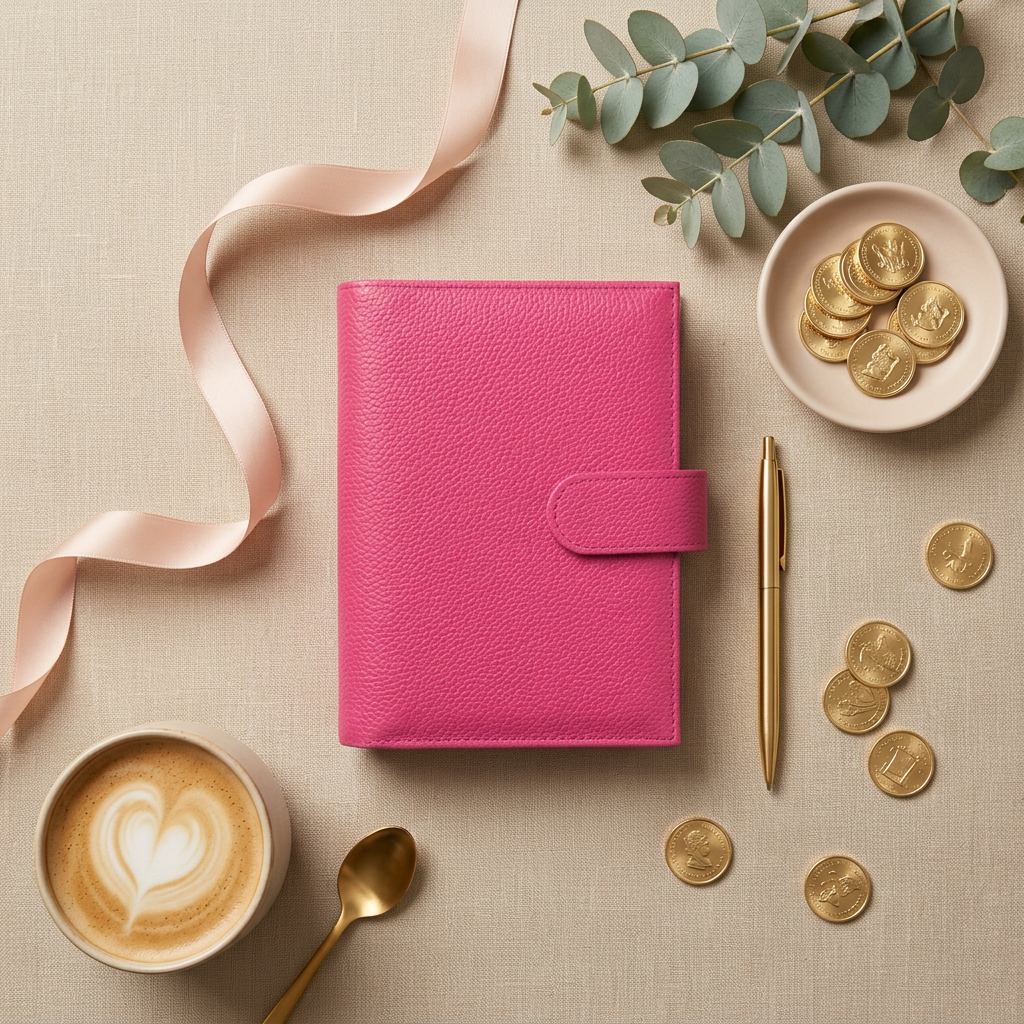 Hot Pink Pebbled Snap Planner
