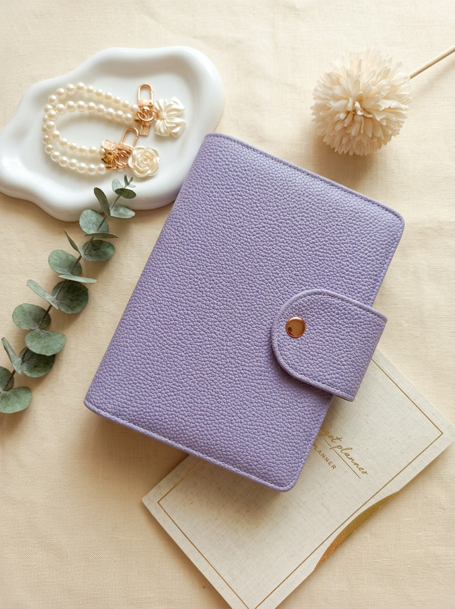 Lavender Quilted Budget Binder