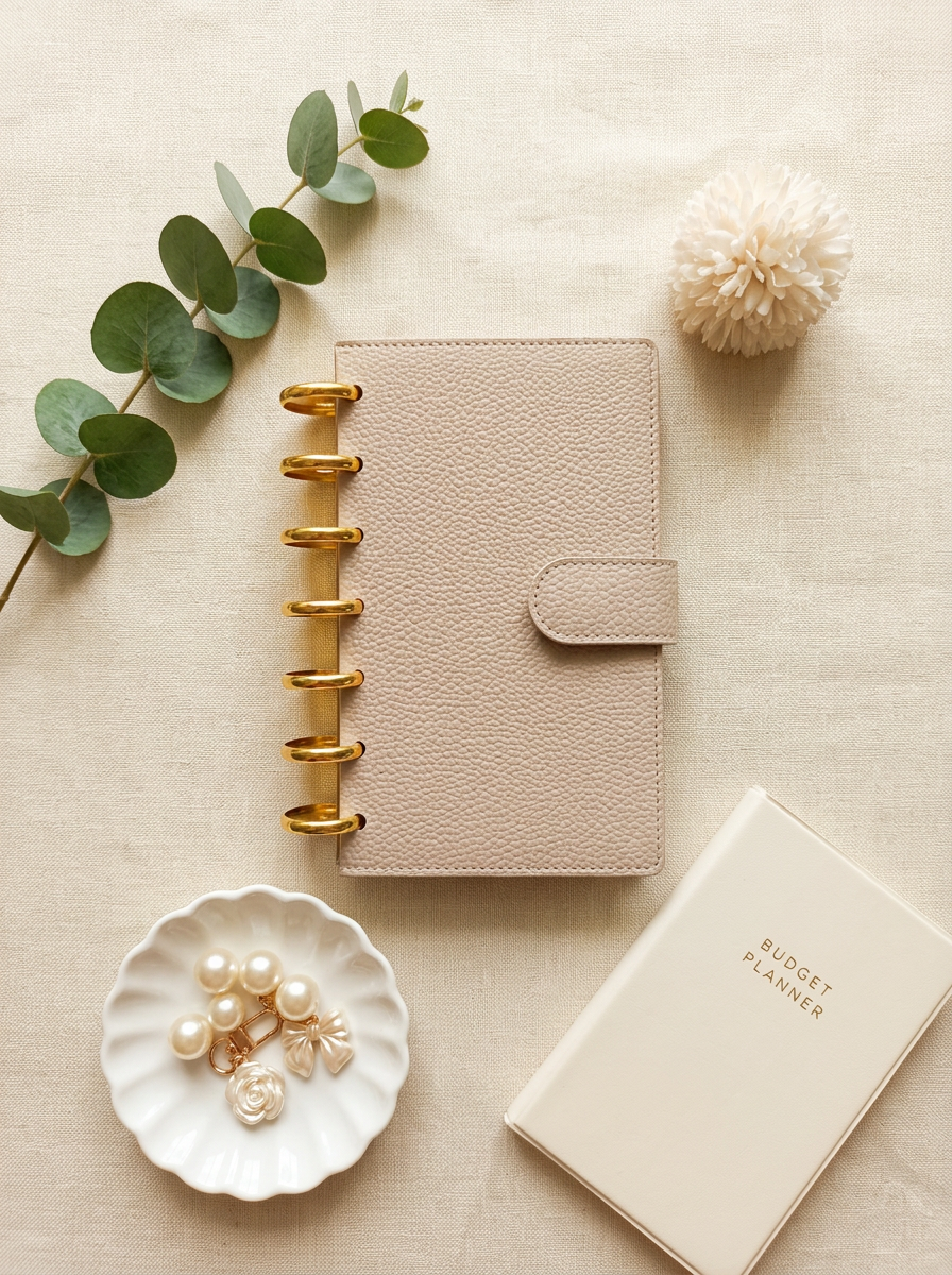Blush Pebbled Discbound Planner