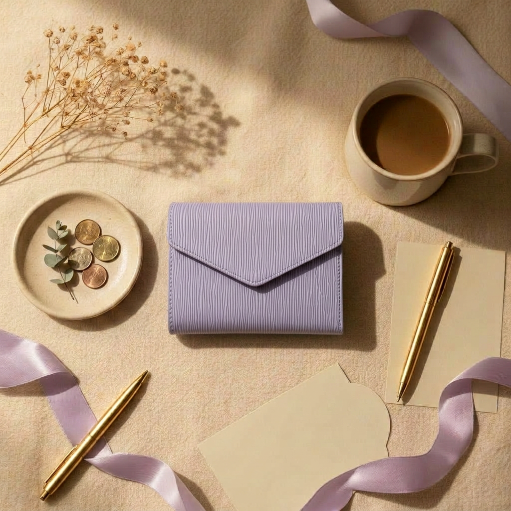 Lilac Mini Envelope Wallet